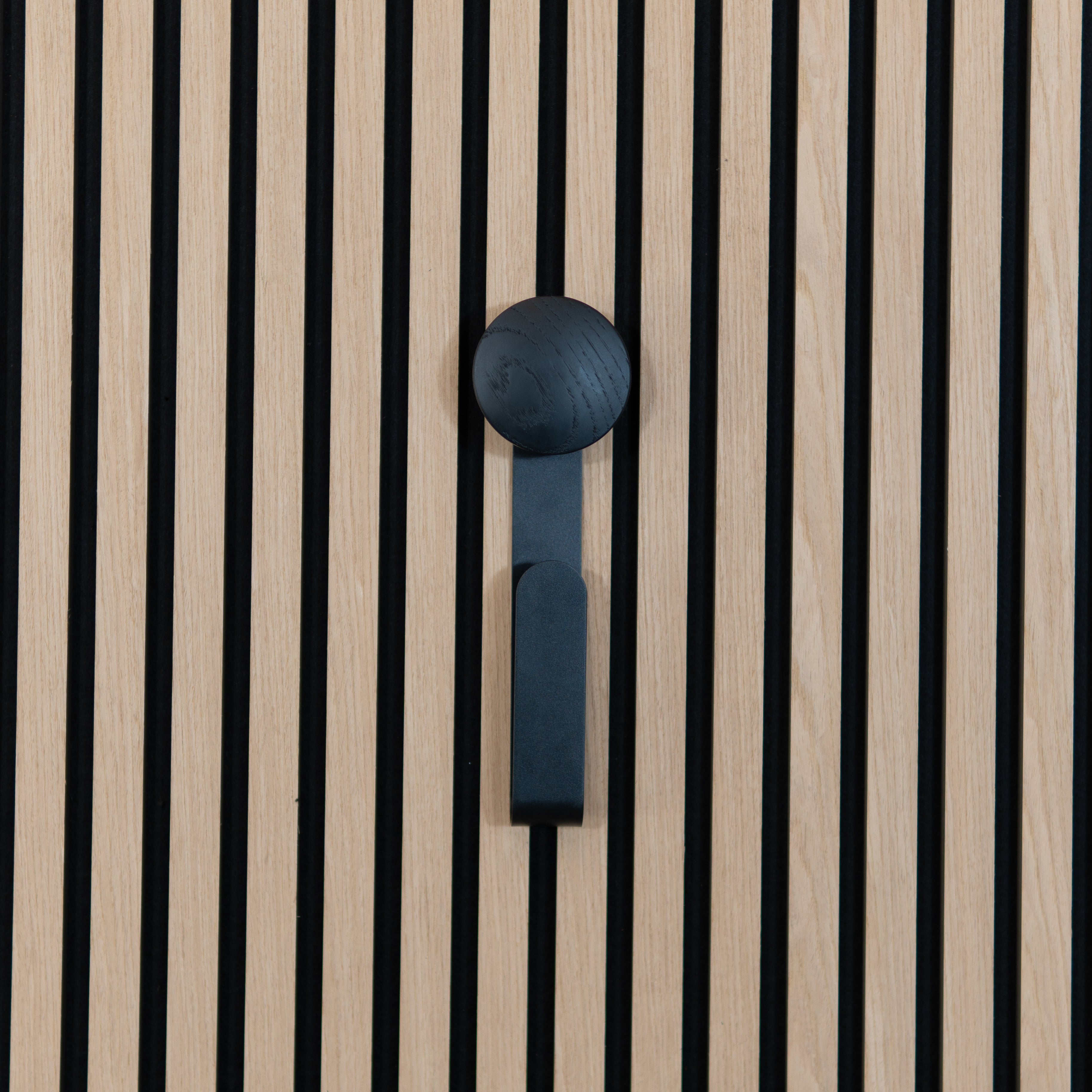 Colgador de pared largo negro 30cm