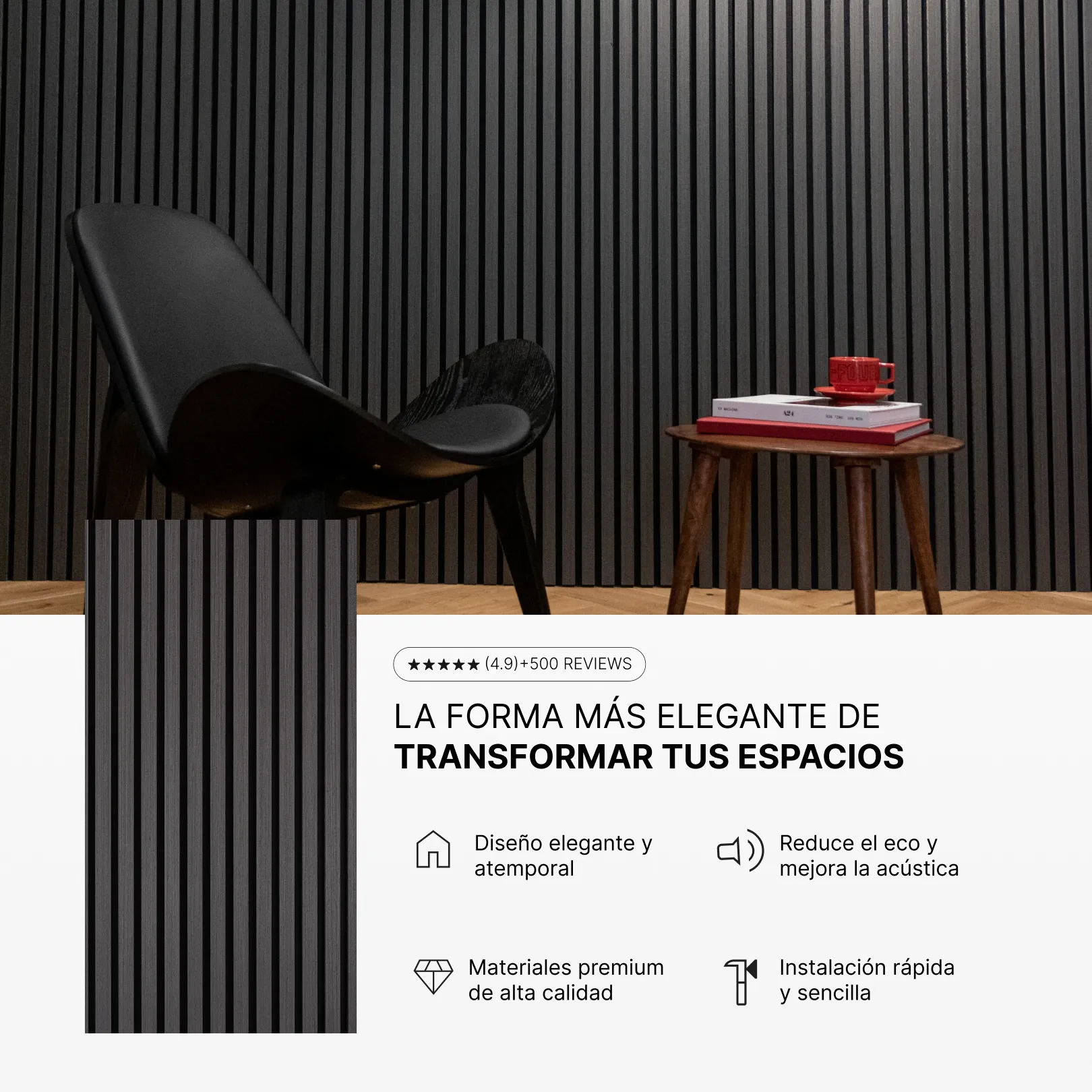 Carbono  | Caja con 2 Paneles | 3m x 60 cm