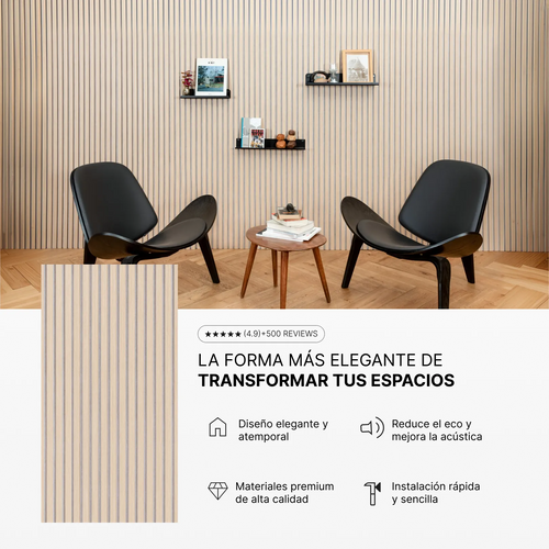 Alba Fieltro Beige | Caja con 2 Paneles