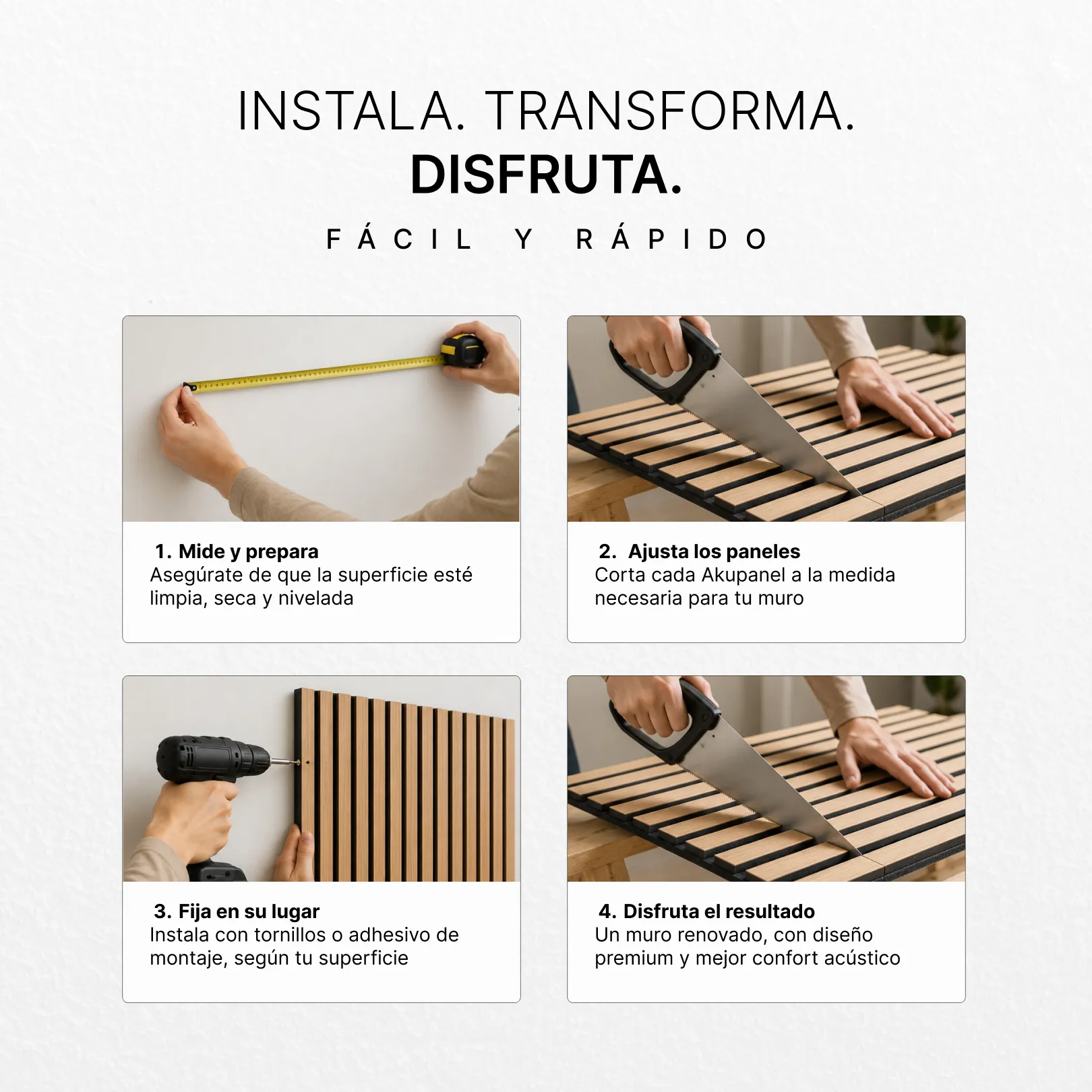 Natural  | Caja con 2 Paneles | 3m x 60 cm