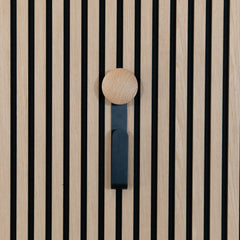 Colgador de pared largo roble natural 30 cm
