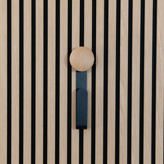 Colgador de pared largo roble natural 30 cm