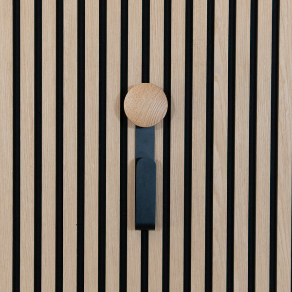 Colgador de pared largo roble natural 30 cm