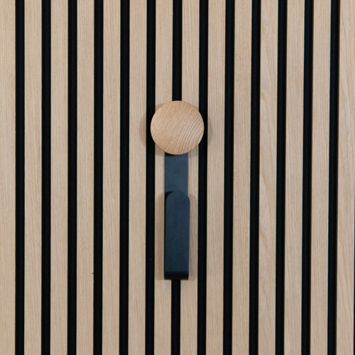 Colgador de pared largo roble natural 30 cm