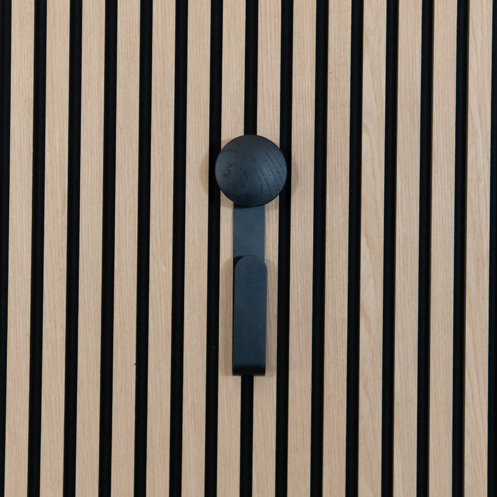 Colgador de pared largo negro 30cm